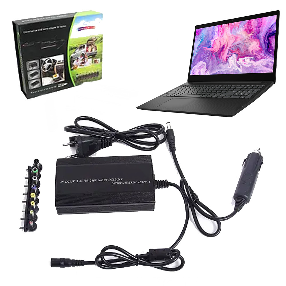 Блок живлення для ноутбука універсальний MY-120W зарядний пристрій заряджання 12-24В від мережі та прикурювача, фото 1