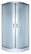 Душовий гідробокс 90*90*210 см переднє скло fabric, заднє скло white, низький піддон, фото 3