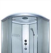 Душовий гідробокс 90*90*210 см переднє скло fabric, заднє скло white, низький піддон, фото 4