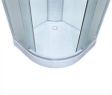 Душовий гідробокс 90*90*210 см переднє скло fabric, заднє скло white, низький піддон, фото 2