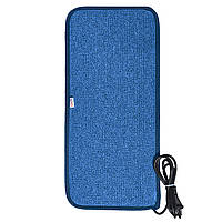 Теплий килимок з підігрівом LIFEX WC 50x30 Синій | Електрокилимок для ніг Warm Carpet