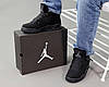 Чоловічі та жіночі зимові кросівки Nike Air Jordan 4 Retro Winter Black Чорні Найк Джордан Ретро В'єтрам замш з хутром унісекс, фото 8