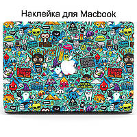 Комплект защитных наклеек для MacBook Air 13,6 M2 (A2681) / Air Арт (Art) Middle Top Bottom