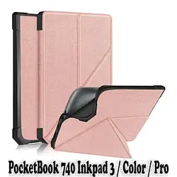 Чохол-книжка для електронної книги BeCover Ultra Slim Origami для PocketBook 740 Inkpad 3/C Rose Gold