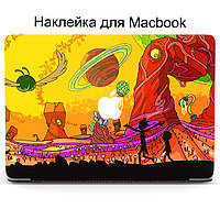 Комплект защитных наклеек для MacBook Air 13,6 M2 (A2681) / Air Рик и Морти (Rick and Morty) Middle Top Bottom