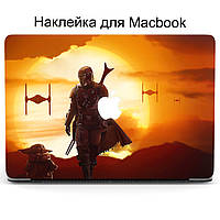 Комплект защитных наклеек для MacBook Air 13,6 M2 (A2681) / Air Бейби Йода Мандалорец (Baby Yoda Mandalorian)