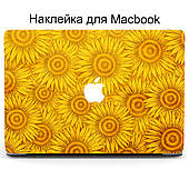 Комплект захисних наклейок для MacBook Air 13,6 M2 (A2681) / Air Патерн соняшників (Sunflower pattern) Middle Top