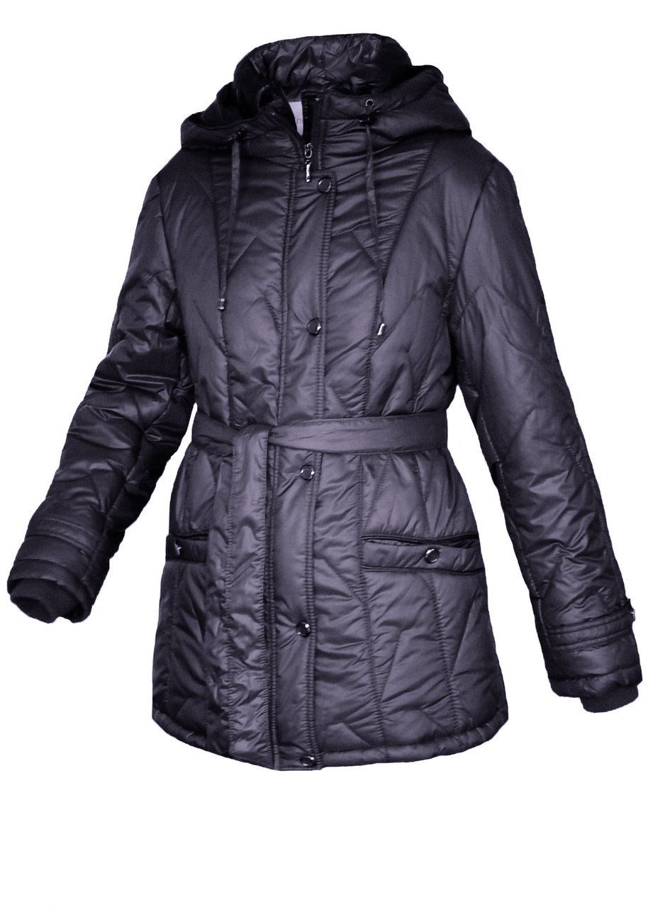 Куртка жіноча зимова з капюшоном довга Mirage Сірий, фото 1