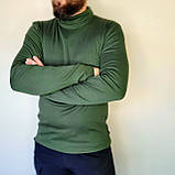 Водолазка чоловіча з горловиною,з начосом, Гольф всу хаки, фото 6