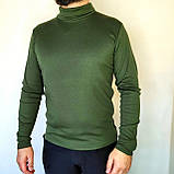 Водолазка чоловіча з горловиною,з начосом, Гольф всу хаки, фото 4