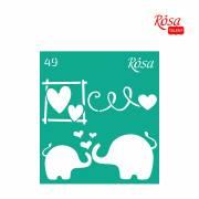 Трафарет багаторазовий самоклеючий №49 серія „Love“ ROSA TALENT