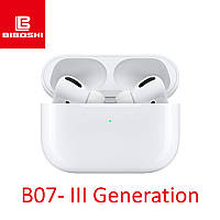 Беспроводные наушники Biboshi B07 белые / вакуумные / bluetooth / 300 mAh