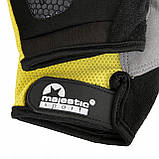 Рукавички велосипедні Majestic Sport без пальців M-CG-GB-L (L) Black/Yellow Велосипеди спортивні, фото 9