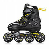 Роликові ковзани 4 в 1 SportVida SV-LG0068 Size 35-38 Black/Yellow ролики ковзани розсувні для дітей, фото 2