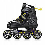 Роликові ковзани 4 в 1 SportVida SV-LG0068 Size 35-38 Black/Yellow ролики ковзани розсувні для дітей, фото 4