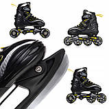 Роликові ковзани 4 в 1 SportVida SV-LG0068 Size 35-38 Black/Yellow ролики ковзани розсувні для дітей, фото 8