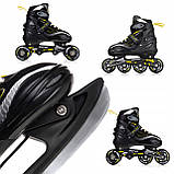 Роликові ковзани 4 в 1 SportVida SV-LG0069 Size 39-42 Black/Yellow ролики ковзани розсувні для дітей, фото 7
