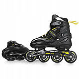 Роликові ковзани 4 в 1 SportVida SV-LG0069 Size 39-42 Black/Yellow ролики ковзани розсувні для дітей, фото 4