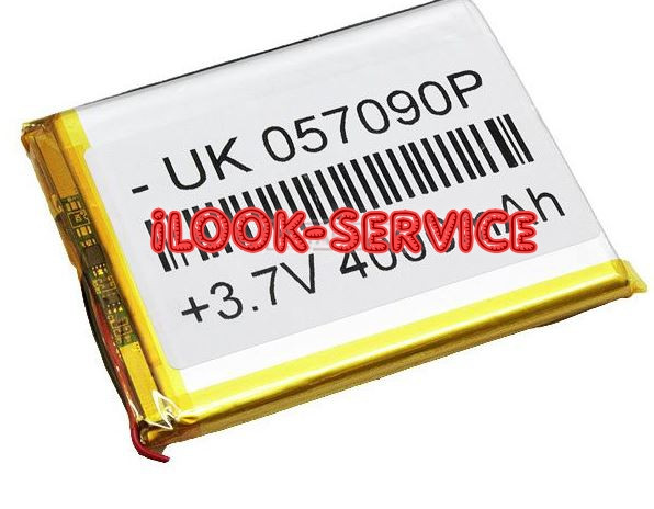 АКУМУЛЯТОР 057090 LI-ION 3.7 В 4000 mAh (90*70*5 мм) 2 контакти