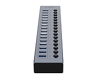 USB-хаб Orico BT2U3-16AB USB 3.0 16 портів алюмінієвий з блоком живлення hub концентратор, фото 9