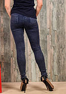 Жіночі джинси стрейч з розрізами демісезонні Ластівка 611 молодіжні з кишенями L 40-46 ЛЗ-21206, фото 7