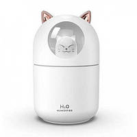 Увлажнитель воздуха Humidifier H2O Cat USB с котиком на 300мл Белый