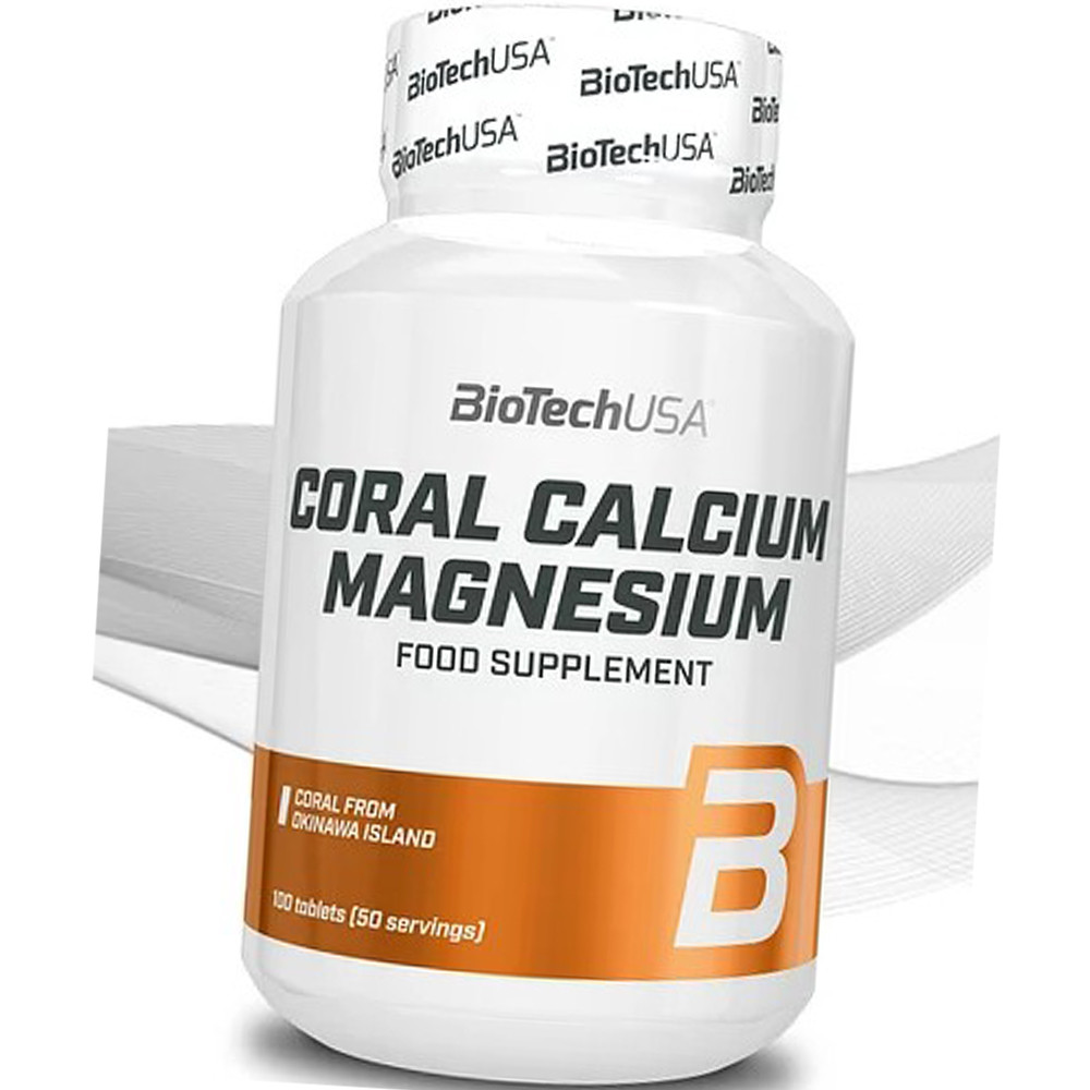 Кальций Магний BioTech Coral Calcium Magnesium 100 капс Минеральный комплекс Vitaminka - фото 2 - id-p1699418597