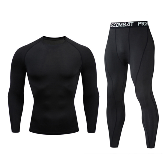 Комплект для тренировок компрессионная одежда Pro Combat XS черный - фото 1 - id-p1699425721