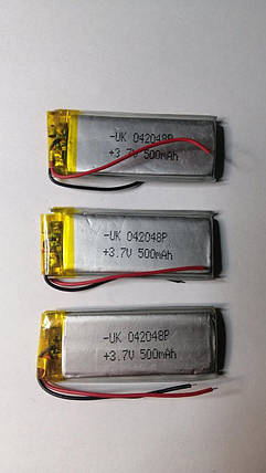 Аккумулятор 402048 3,7V 500mAh 20x48 2 контакти, фото 1