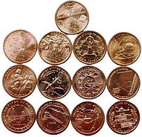 Набор монет Collection США 1 доллар 2018-2021 Американские инновации 13 шт (hub_7z84lv)