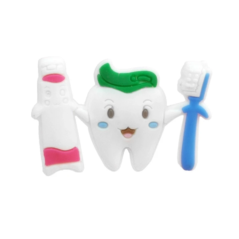 Джибітси прикраси для взуття кроксів сабо JIBBITZ Tooth with toothpaste Зуб з пастою і щіткою № 1026