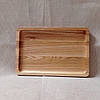 Дерев'яна дошка прямокутна тарілка для подачі страв двостороння з ясеня, фото 2