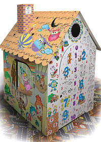 Картонні будиночки розмальовки для дитячих ігор