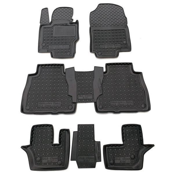 Гумові килимки в салон Mercedes GLS (X167) 2019-7 місць, фото 1