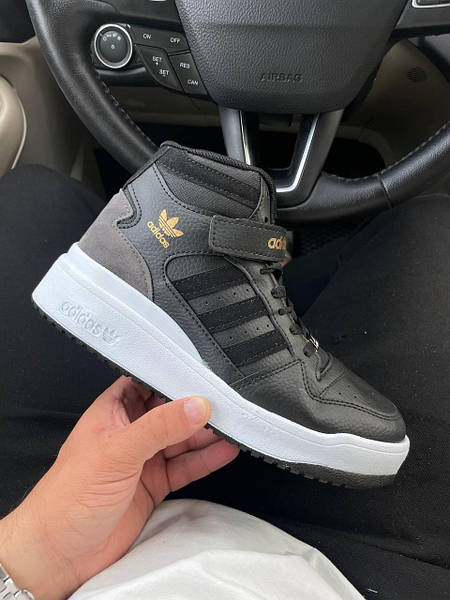 Adidas high tops black white grey hotsell