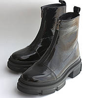 Лакові Черевики Шкіряні Без Шнурків Жіноче взуття великих розмірів 40-44 COSMO Shoes Mono Sip BS