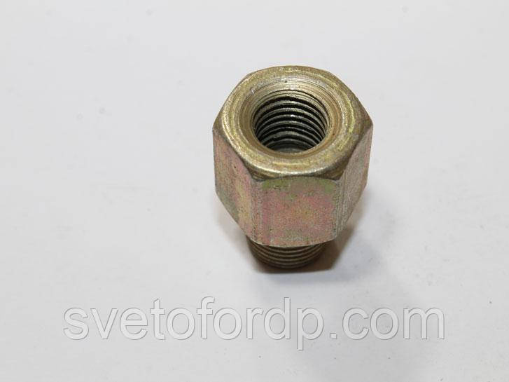 З'єднувач, перехідник гальмівних трубок, муфта діаметр зовн М12х1 - внут.М10х1,25, фото 1