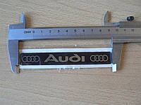 Наклейка s полоска Audi 110х15х1мм на пленке масса силикона надпись эмблема на авто Ауди