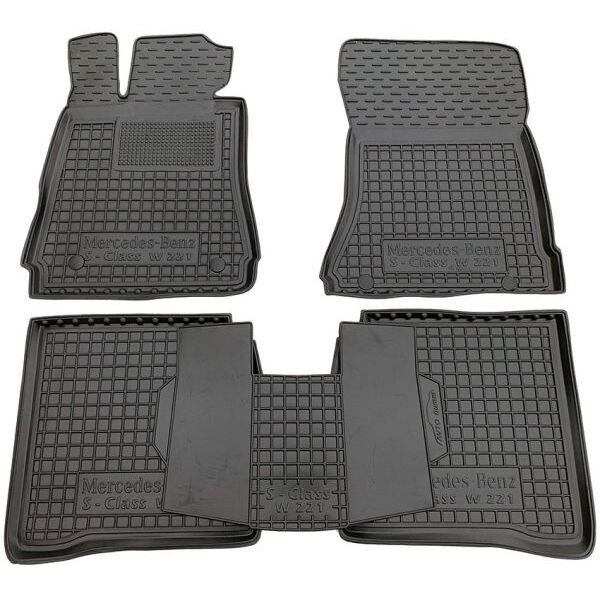 Гумові килимки в салон Mercedes S (W221) 2005-2014 4matic Long, фото 1