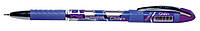 Ручка кулькова масляна WIN 0,7 мм гумовий грип Фіолетова GLIDEX