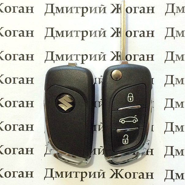 Викидний ключ для Suzuki Swift, SX4, Grand Vitara, Liana (Сузуки) 3 кнопки, чип і частота на вибір