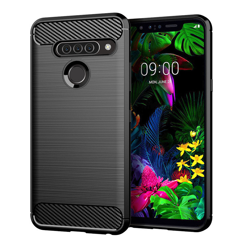 Протиударний чохол бампер Viseaon для LG G8 Thinq чорний силіконовий