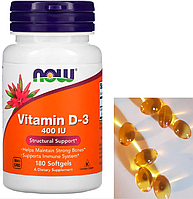 Витамин Д3 NOW Vitamin D-3 400 IU 180 гел капс Vitaminka