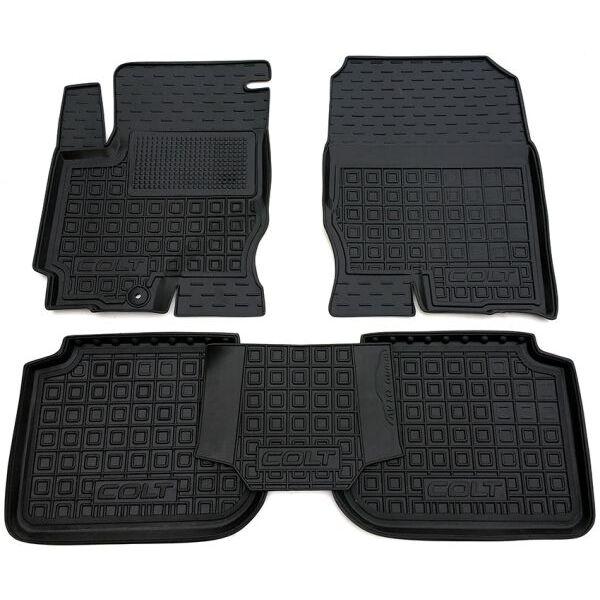 Гумові килимки в салон Mitsubishi Colt 2004-5 дверей, фото 1