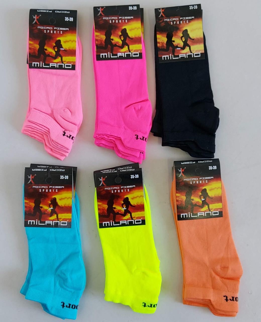 Спортивні жіночі шкарпетки «Milano» мікрофібра 12 пар, фото 1