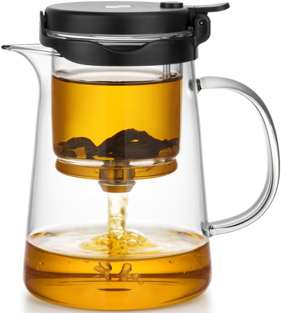 Чайник для заварювання з кнопкою тіпод Bonston BP06 750 мл з кнопкою для зливу