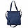 Жіноча джинсова сумка шопер 8383-2 темно-синя — безліч принтів, фото 2