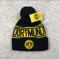 Шапка с бубоном Borussia Dortmund (Боруссия Дортмунд), черная