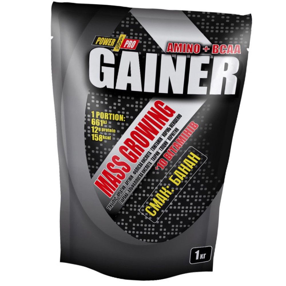 Високовуглецевий гейнер для набирання маси Power Pro Mass Growing Gainer 1 кг  Vitaminka Vitaminka