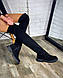 Жіночі чорні ботфорти натуральна замша + стрейч Демі, фото 5